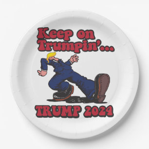 Plato De Papel Seguir con Trumpin