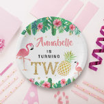 Plato De Papel Segundo cumpleaños de los Chicas de Summer Beach L<br><div class="desc">Celebre con estilo con estos modernos platos de papel fiesta de 2º cumpleaños. El diseño es fácil de personalizar con tu propia redacción y tu familia y amigos estarán encantados cuando vean estos fabulosos platos fiestas.</div>