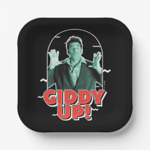 Plato De Papel Seinfeld   Kramer - ¡Giddy Up!