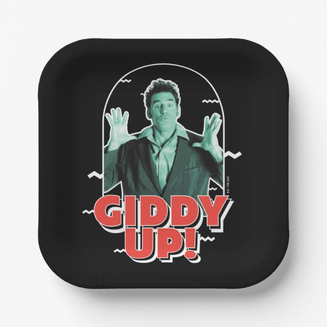 Plato De Papel Seinfeld | Kramer - ¡Giddy Up! (Anverso)