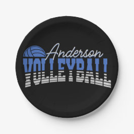 Plato De Papel Selector de voleibol personalizado ADD NAME Team C