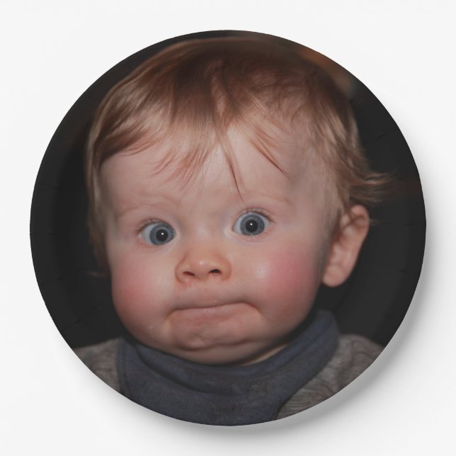 Plato De Papel Selfie Photo Upload | Your Face Fun party  (Anverso)