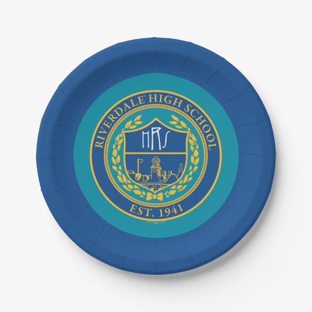 Plato De Papel Sello de escuela secundaria de Riverdale (Anverso)