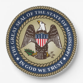 Plato De Papel Sello de Misisipi
