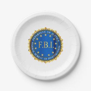 Plato De Papel Sello de parodia del FBI