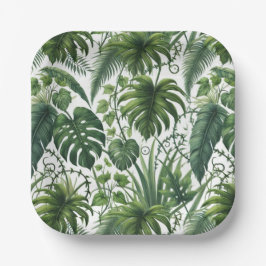 Plato De Papel Selva Tropical