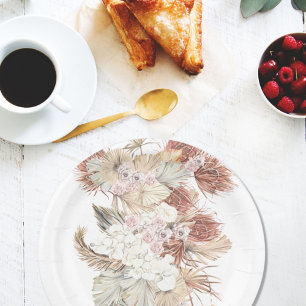 Plato De Papel Selva tropical de pampas