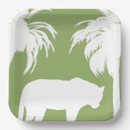 Plato De Papel Selva verde