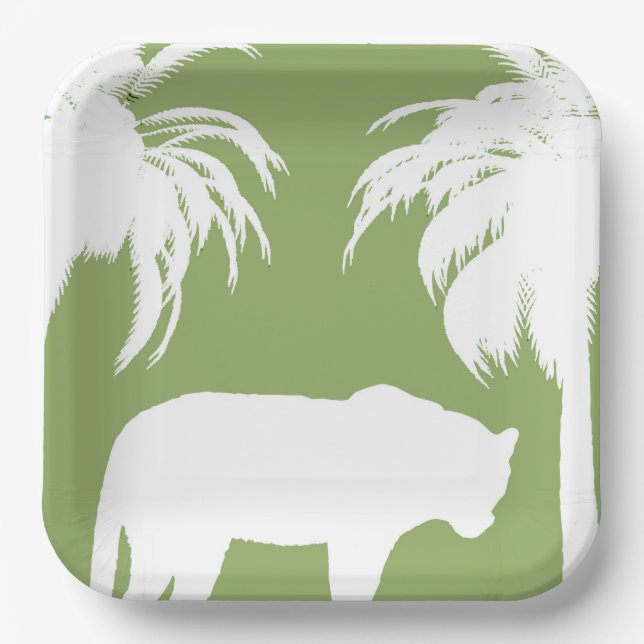 Plato De Papel Selva verde (Anverso)