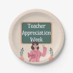 Plato De Papel Semana de Apreciación del Profesor