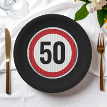 Señal de límite de velocidad para cumpleaños 50 -