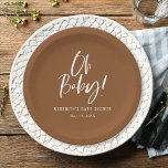Plato De Papel Sencilla caligrafía Sexo Neutral Baby Shower<br><div class="desc">Sencilla caligrafía Sexo Las placas de papel Neutral Baby Shower presentan una caligrafía divertida y moderna en colores vivos y sólidos.</div>