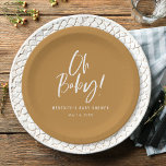 Plato De Papel Sencilla caligrafía Sexo Neutral Baby Shower<br><div class="desc">Sencilla caligrafía Sexo Las placas de papel Neutral Baby Shower presentan una caligrafía divertida y moderna en colores vivos y sólidos.</div>