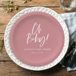 Plato De Papel Sencilla caligrafía Sexo Neutral Baby Shower<br><div class="desc">Sencilla caligrafía Sexo Las placas de papel Neutral Baby Shower presentan una caligrafía divertida y moderna en colores vivos y sólidos.</div>