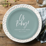 Plato De Papel Sencilla caligrafía Sexo Neutral Baby Shower<br><div class="desc">Sencilla caligrafía Sexo Las placas de papel Neutral Baby Shower presentan una caligrafía divertida y moderna en colores vivos y sólidos.</div>