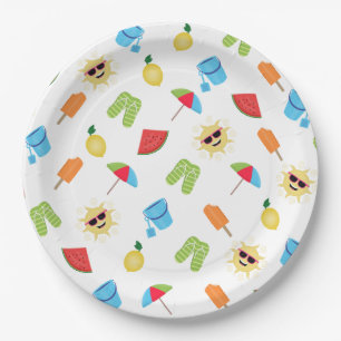 Plato De Papel Sencillamente verano