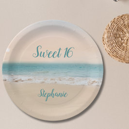 Plato De Papel Sencillo dulce de playa 16