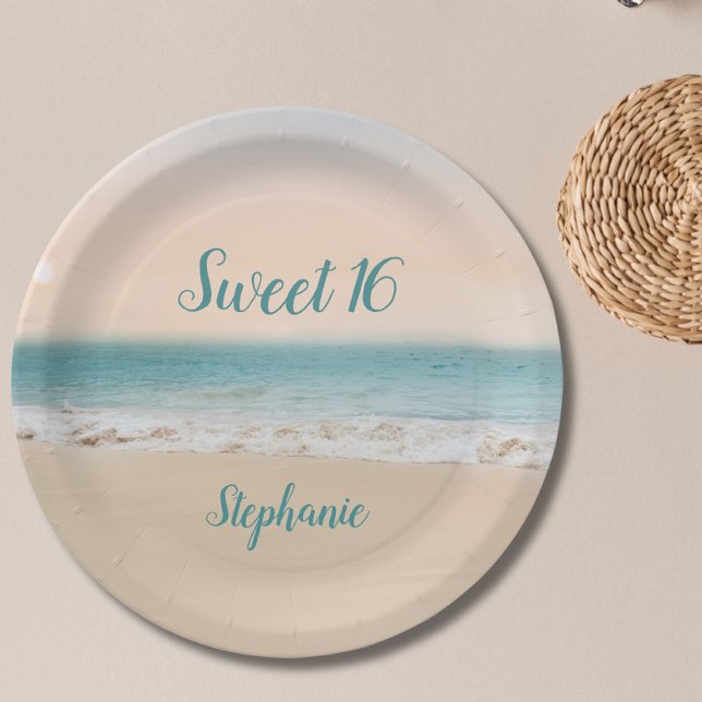 Plato De Papel Sencillo dulce de playa 16 (Subido por el creador)