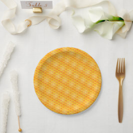 Plato De Papel Sencillo manicomio de oro