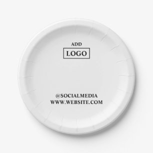 Plato De Papel Sencillo y elegante logo personalizado aquí compañ