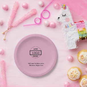 Plato De Papel Sencillo y elegante logo personalizado aquí compañ