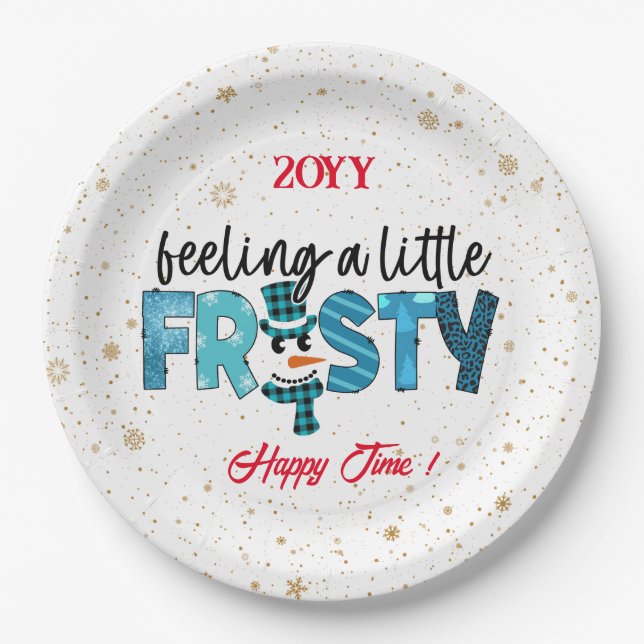 Plato De Papel Sensación De Un Personalizar Un Poco Frío (Anverso)