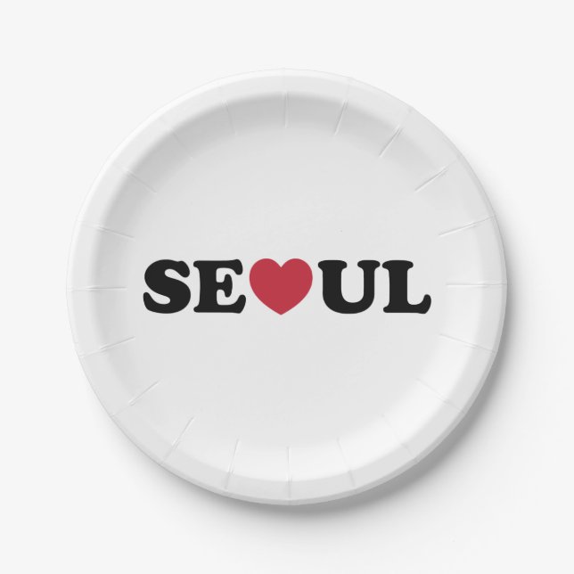 Plato De Papel Seoul Love Heart (Anverso)