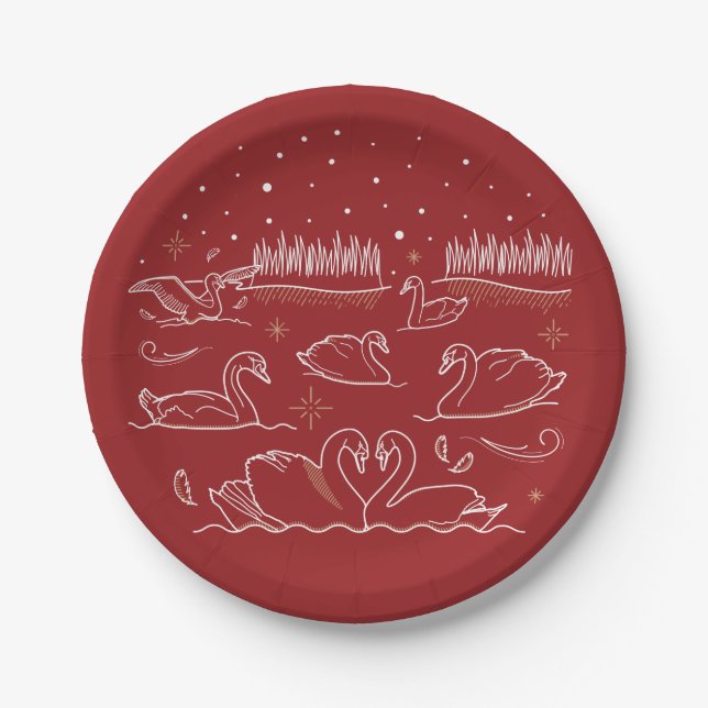 Plato De Papel Séptimo día de Navidades Placas de papel de 7" (Anverso)