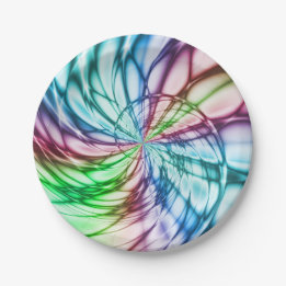 Plato De Papel Serendipia | Arte fractal multicolor