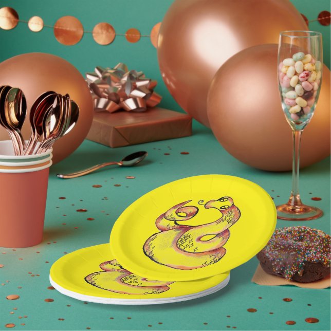 Plato De Papel Serpiente suave (Multi)
