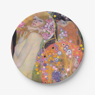 Plato De Papel Serpientes de Agua, Gustav Klimt