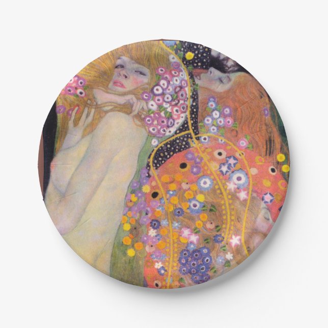 Plato De Papel Serpientes de Agua, Gustav Klimt (Anverso)