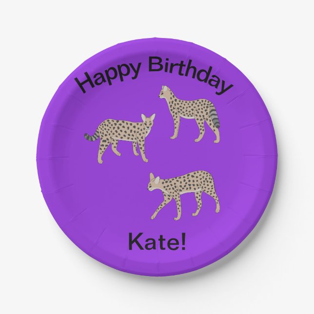 Plato De Papel Serval Cats  (Anverso)