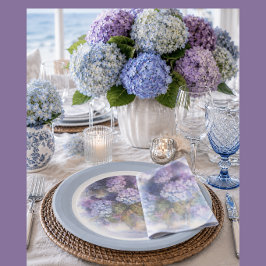 Plato De Papel Servilleta para almuerzo de acuarela de Hortensia