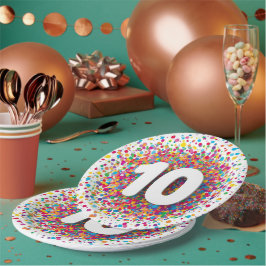 Plato De Papel Servilletas de cumpleaños de 1er cumpleaños Confet