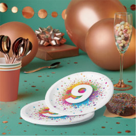 Plato De Papel Servilletas de cumpleaños de 1er cumpleaños Confet