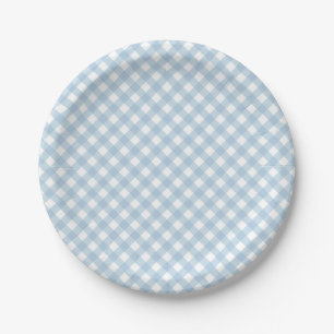 Plato De Papel servilletas de cumpleaños número uno de cuadros az