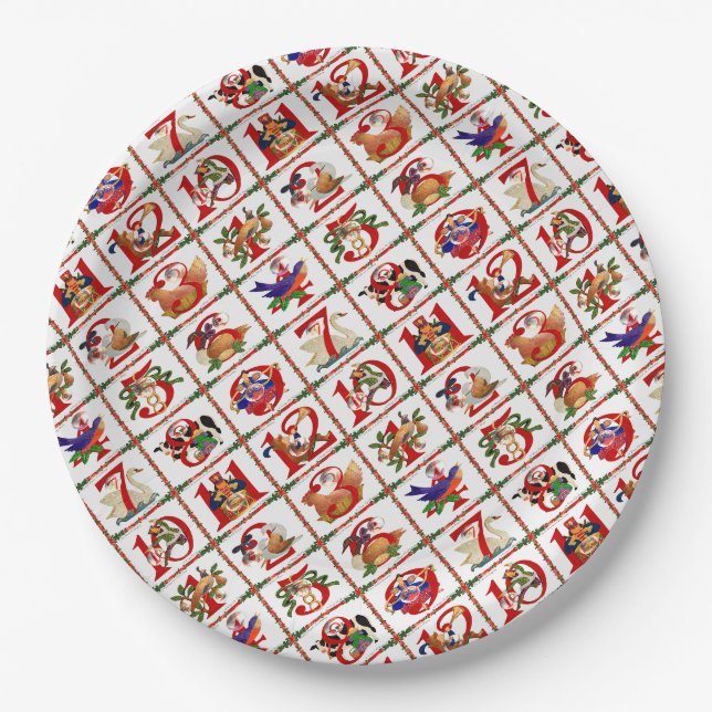 Plato De Papel Servilletas de papel de estampado de colcha de los (Anverso)