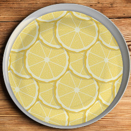 Plato De Papel Servilletas de papel de limón cítrico | Verano ita