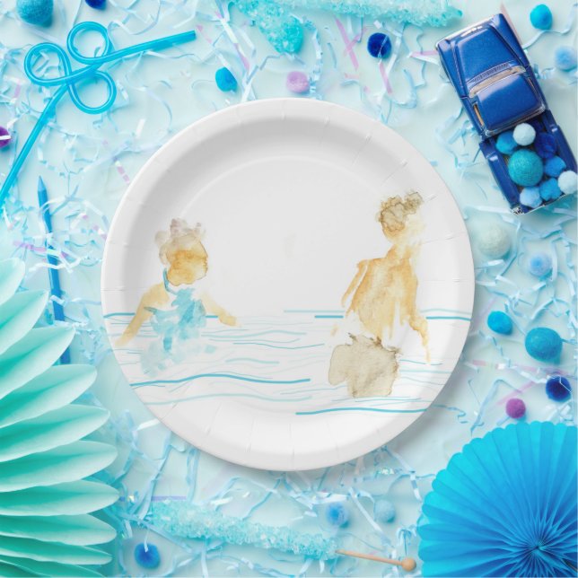 Plato De Papel Servilletas para Fiesta en la Piscina (Fiesta)