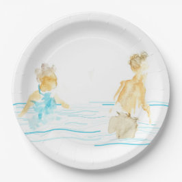 Plato De Papel Servilletas para Fiesta en la Piscina