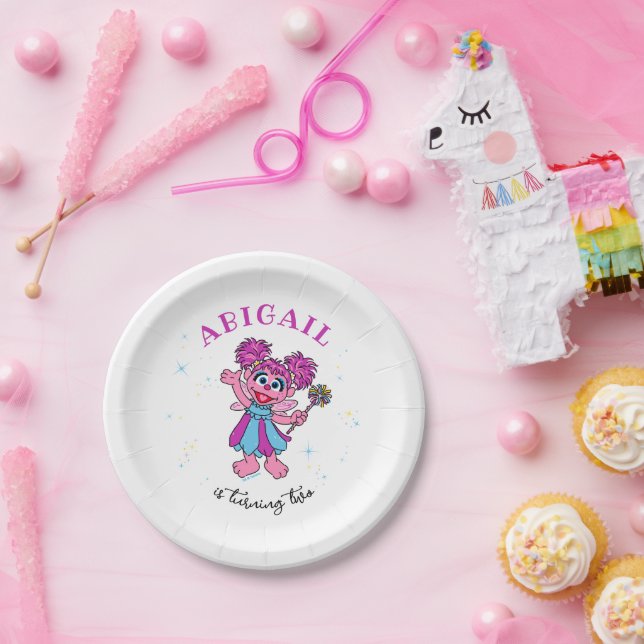 Plato De Papel Sesame Street Abby Cadabby Sparkles Birthday (Fiesta)