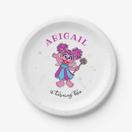 Plato De Papel Sesame Street Abby Cadabby Sparkles Birthday