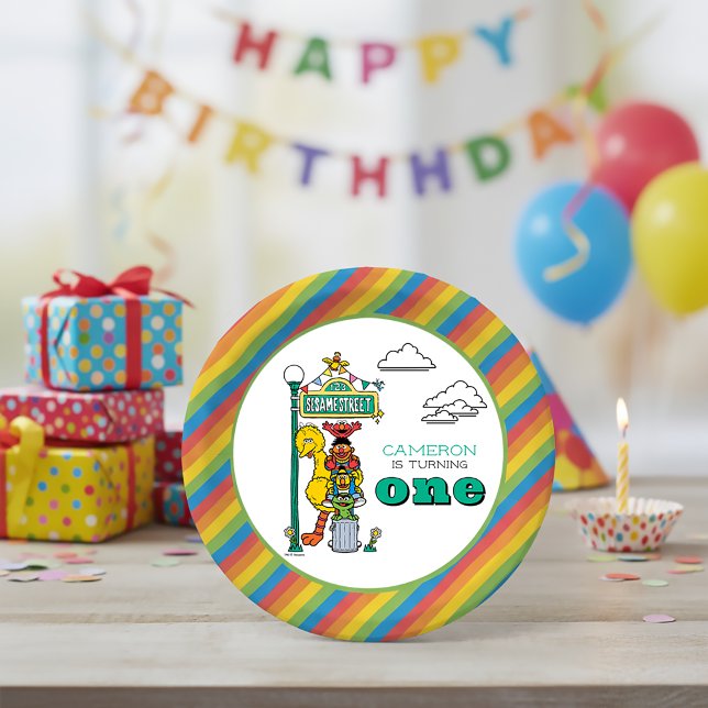 Plato De Papel Sesame Street Characters & Street Sign Birthday Pa (Subido por el creador)