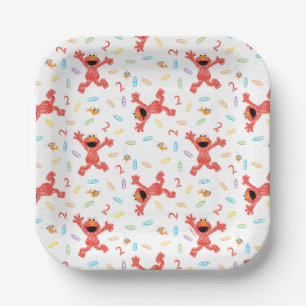 Plato De Papel Sesame Street Elmo Cumpleaños Crayon