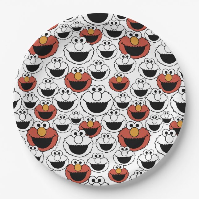 Plato De Papel Sesame Street | Elmo - First Birthday Paper Plates (Anverso)