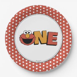 Plato De Papel Sesame Street | Elmo - Second Birthday Paper Plate