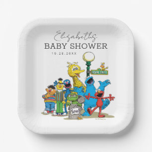 Plato De Papel Sesame Street Pals Baby Shower