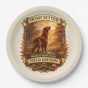 Plato De Papel Setter Irlandés
