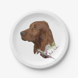 Plato De Papel Setter Irlandés